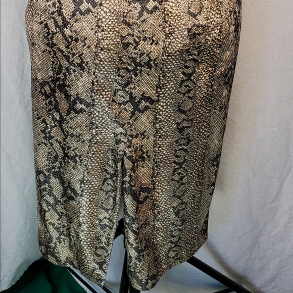 TRIO NEW YORK Exotic GRN/BLK Python Print Dress SM - Picture 12 of 15